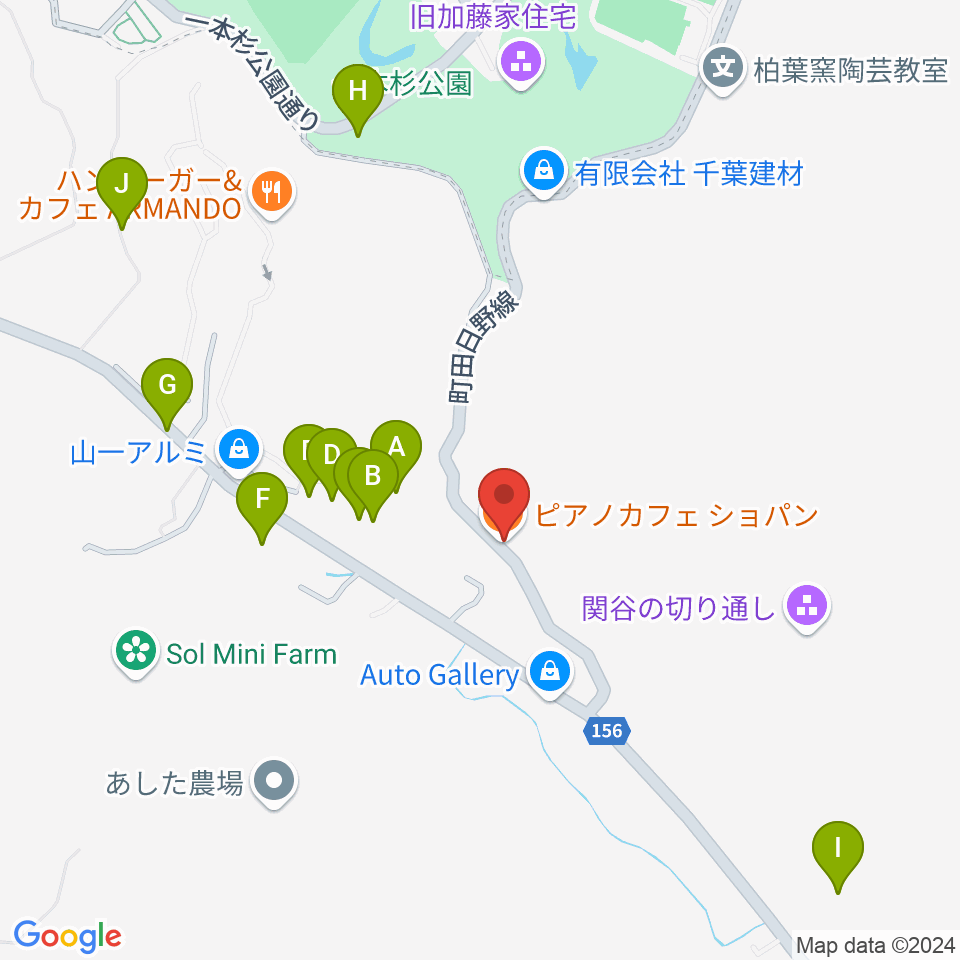 町田ピアノカフェショパン周辺の駐車場・コインパーキング一覧地図