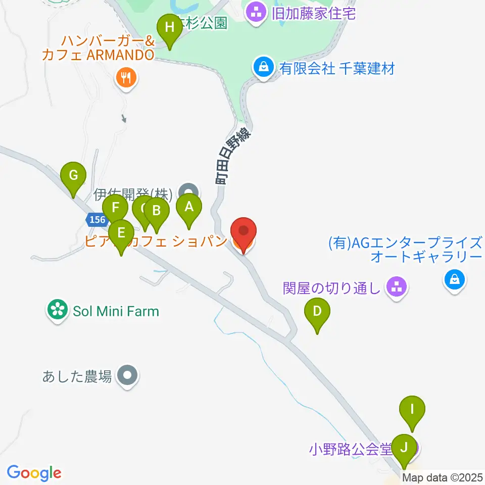 町田ピアノカフェショパン周辺の駐車場・コインパーキング一覧地図