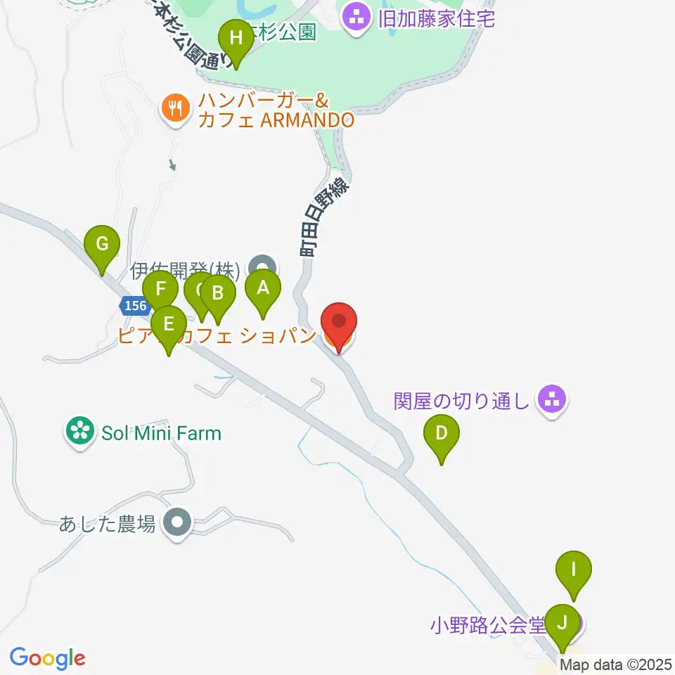 町田ピアノカフェショパン周辺の駐車場・コインパーキング一覧地図