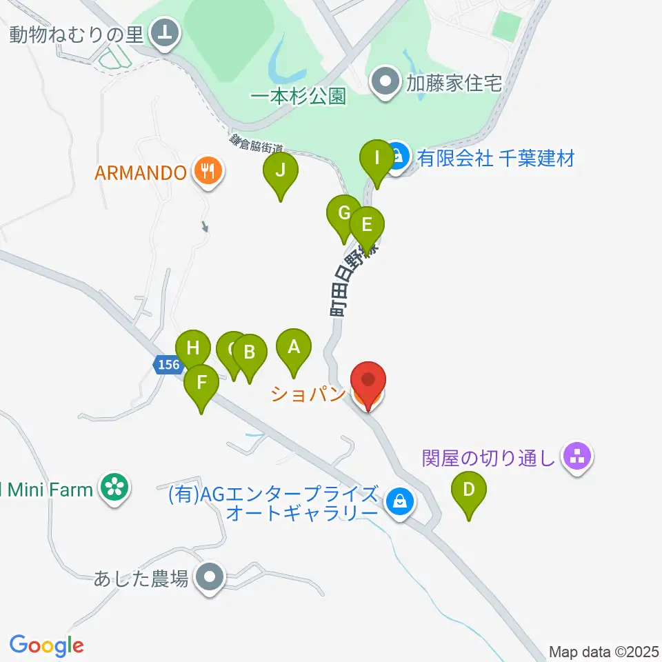 町田ピアノカフェショパン周辺の駐車場・コインパーキング一覧地図