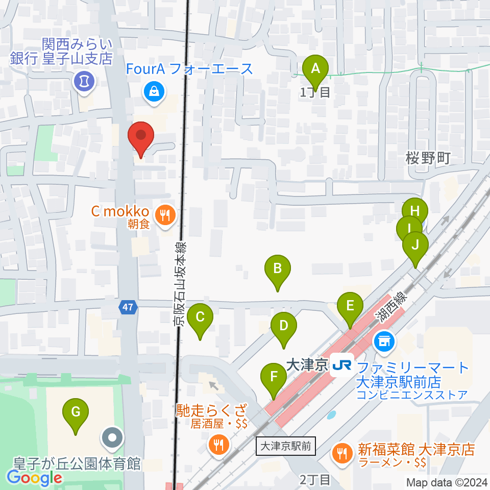 ヒラヤマ管楽器工房周辺の駐車場・コインパーキング一覧地図