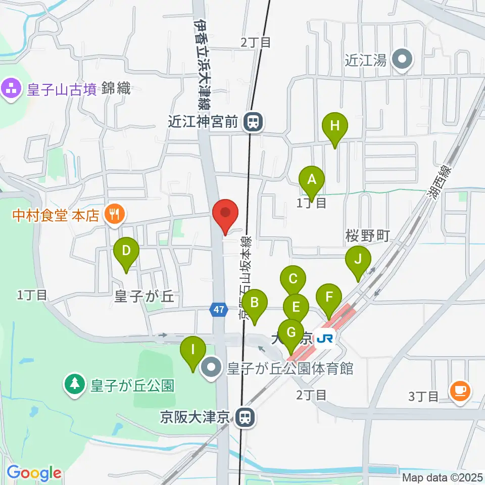 ヒラヤマ管楽器工房周辺の駐車場・コインパーキング一覧地図