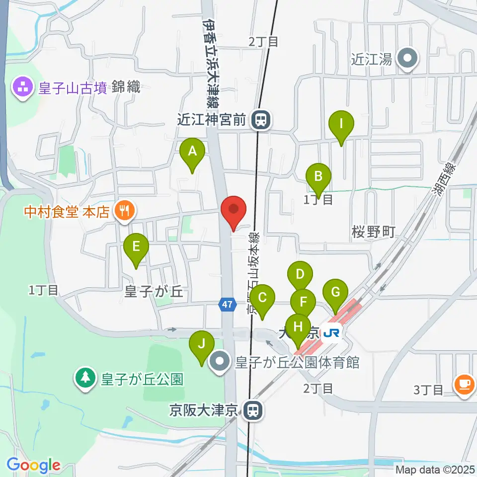 ヒラヤマ管楽器工房周辺の駐車場・コインパーキング一覧地図