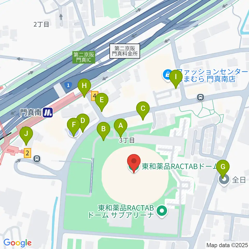 東和薬品RACTABドーム周辺の駐車場・コインパーキング一覧地図