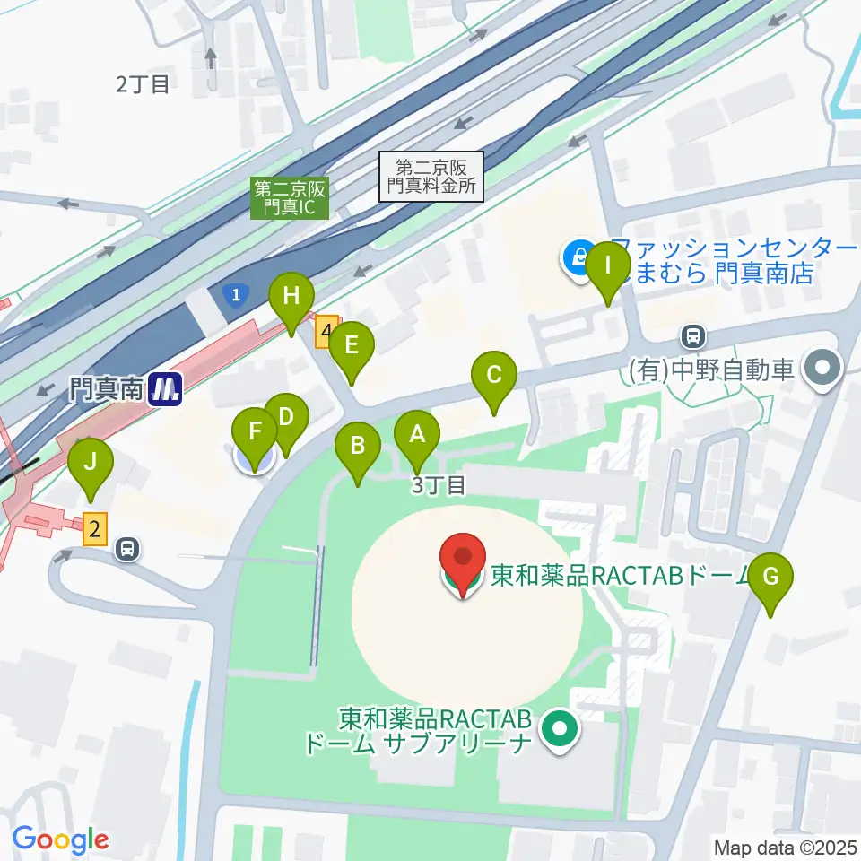 東和薬品RACTABドーム周辺の駐車場・コインパーキング一覧地図