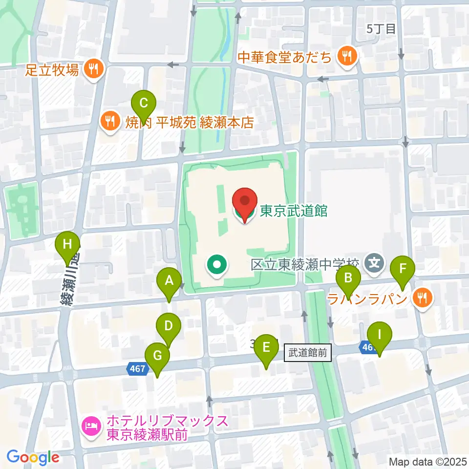 東京武道館周辺の駐車場・コインパーキング一覧地図