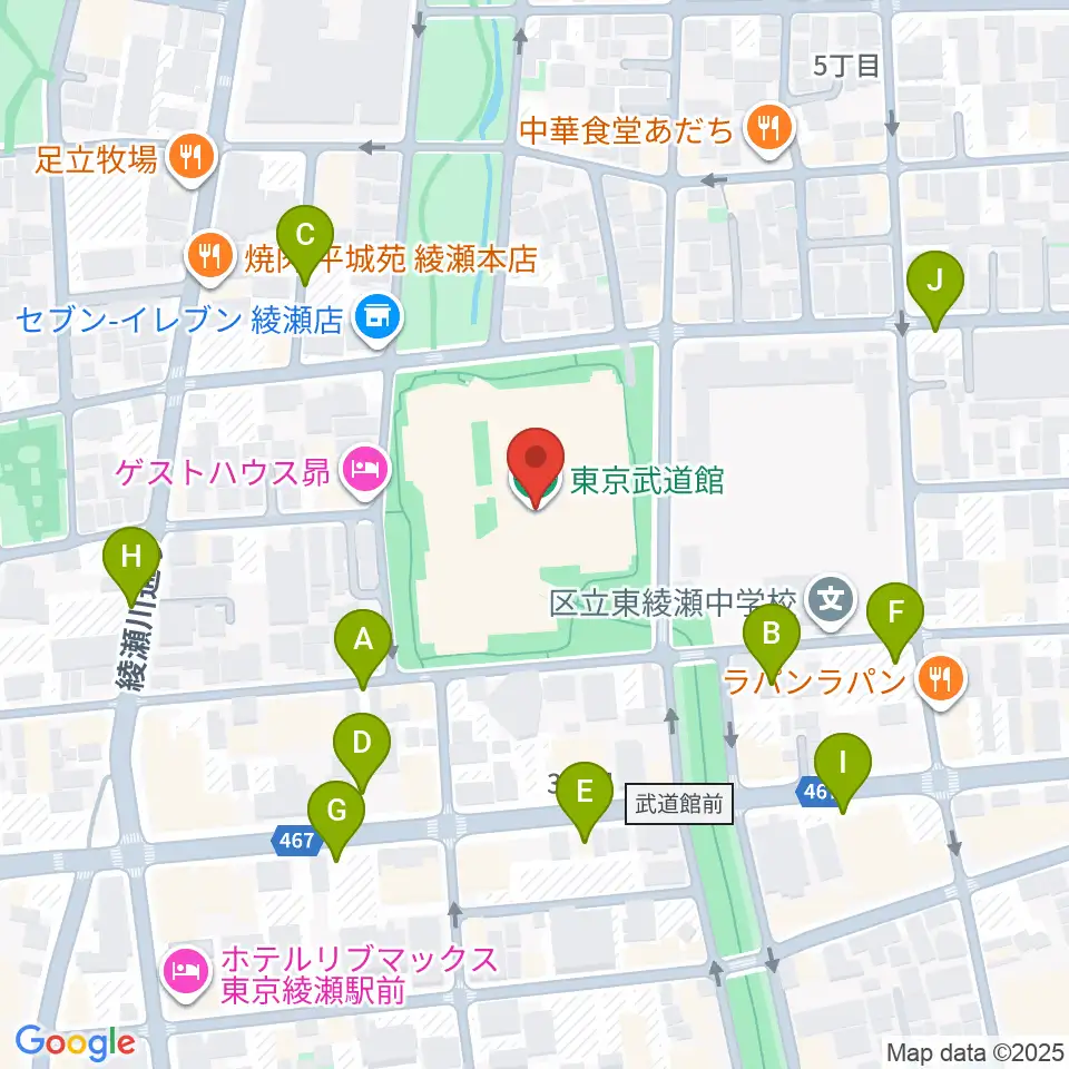 東京武道館周辺の駐車場・コインパーキング一覧地図