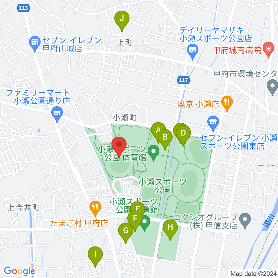 山日YBS球場周辺の駐車場・コインパーキング一覧地図