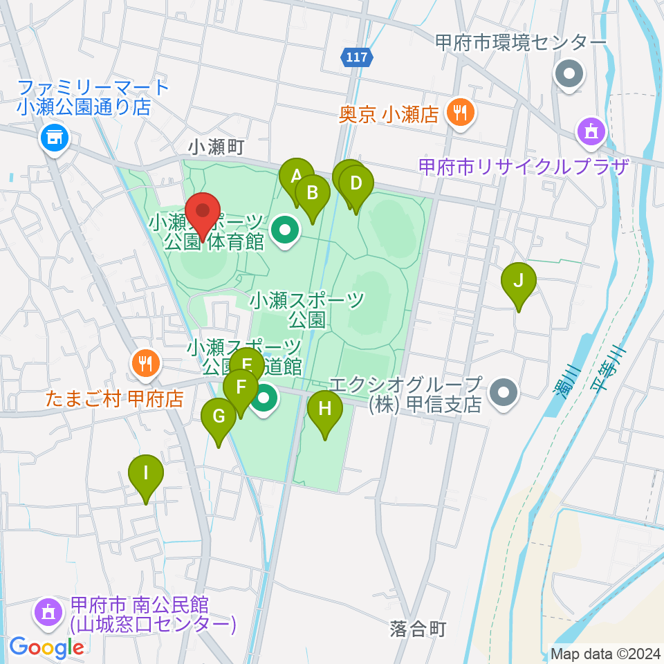 山日YBS球場周辺の駐車場・コインパーキング一覧地図