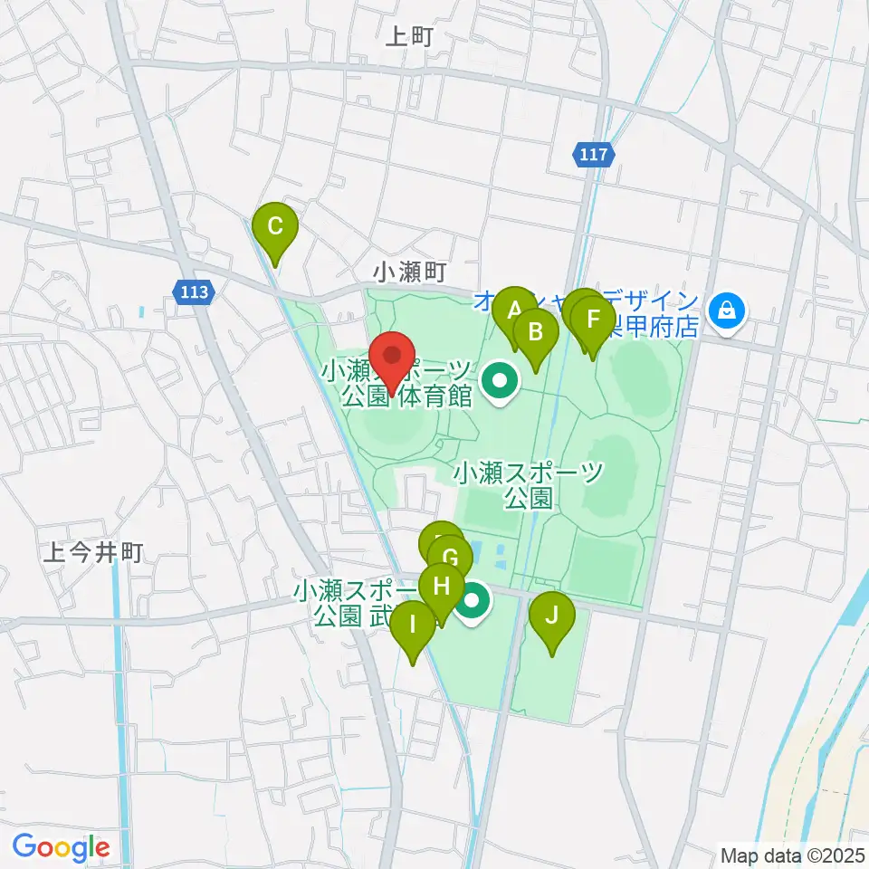 山日YBS球場周辺の駐車場・コインパーキング一覧地図