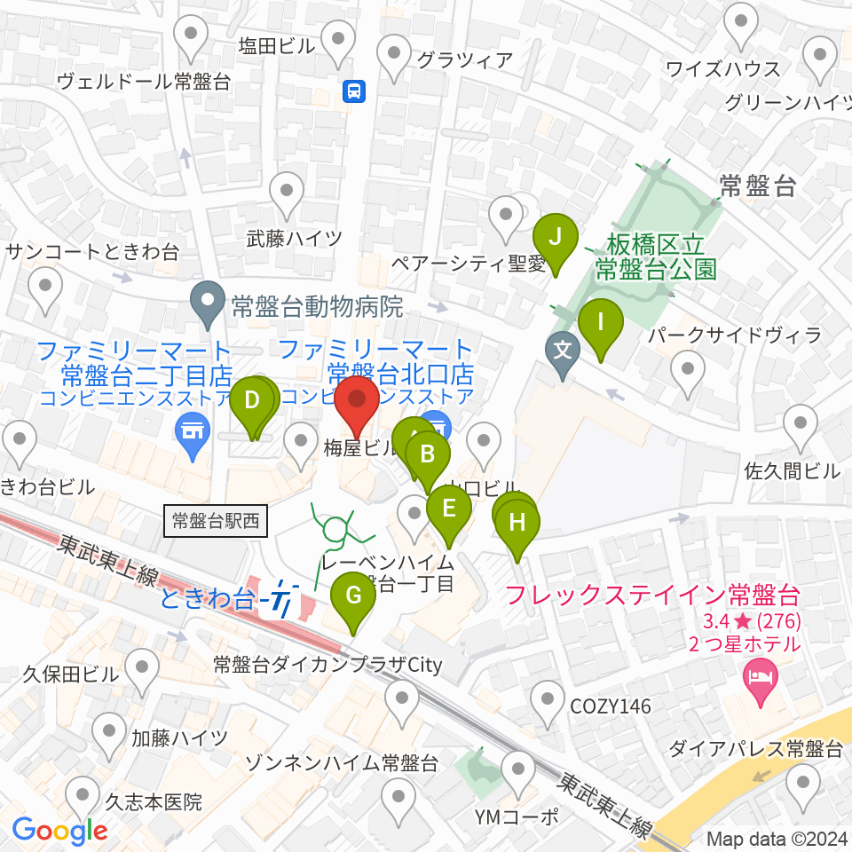 ときわ台Cave周辺の駐車場・コインパーキング一覧地図