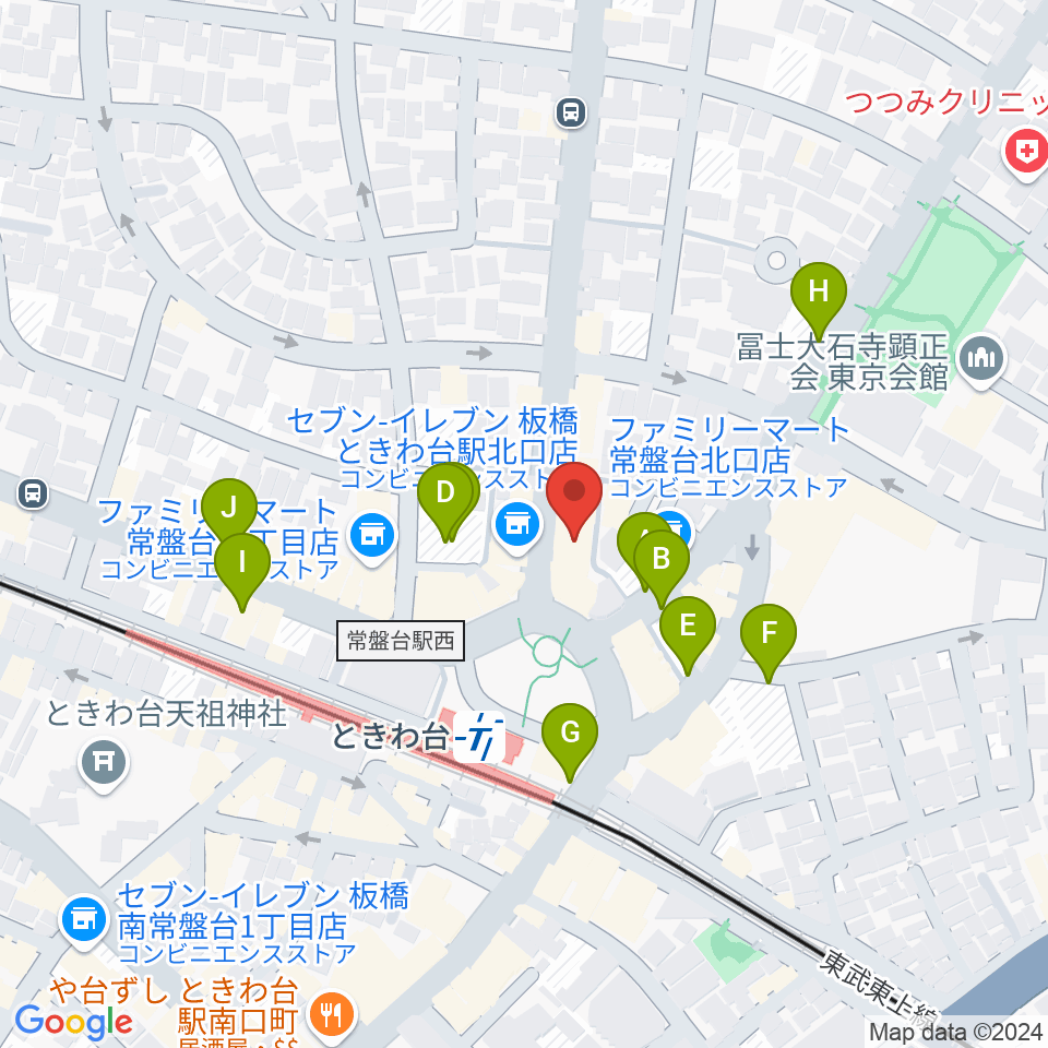 ときわ台Cave周辺の駐車場・コインパーキング一覧地図