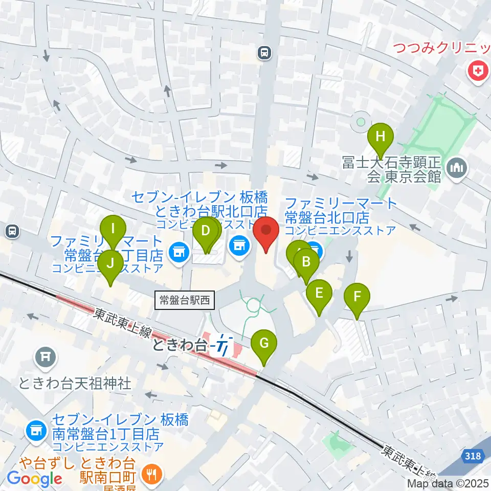 ときわ台Cave周辺の駐車場・コインパーキング一覧地図