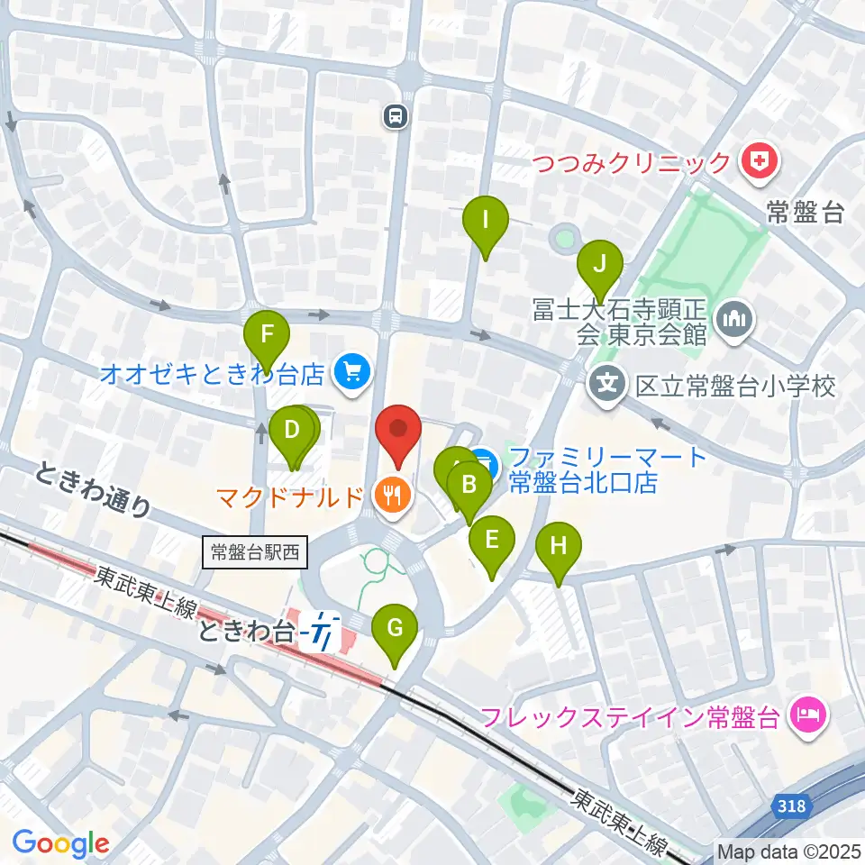 ときわ台Cave周辺の駐車場・コインパーキング一覧地図