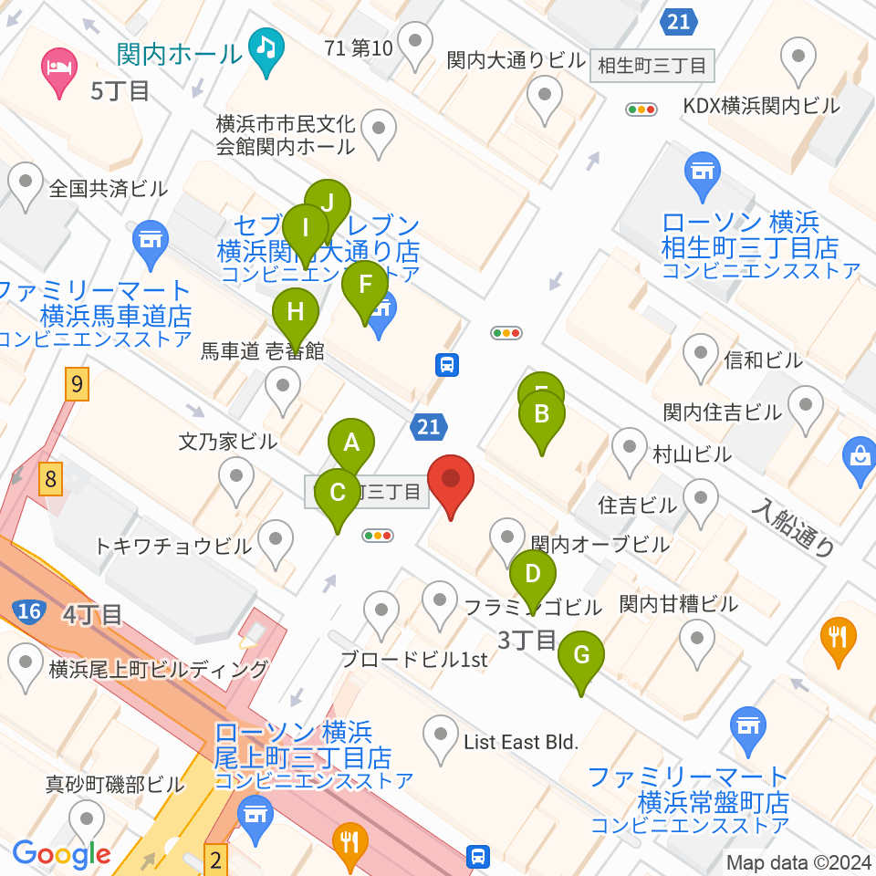 Music Lab.濱書房周辺の駐車場・コインパーキング一覧地図