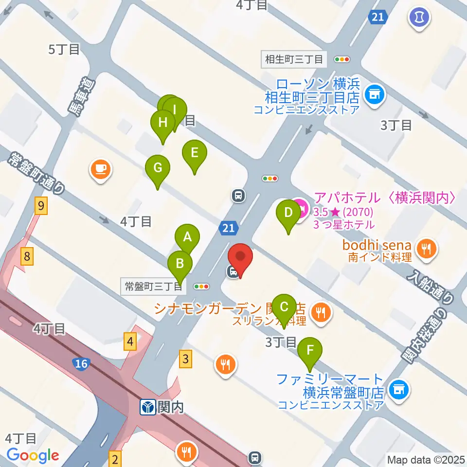 Music Lab.濱書房周辺の駐車場・コインパーキング一覧地図