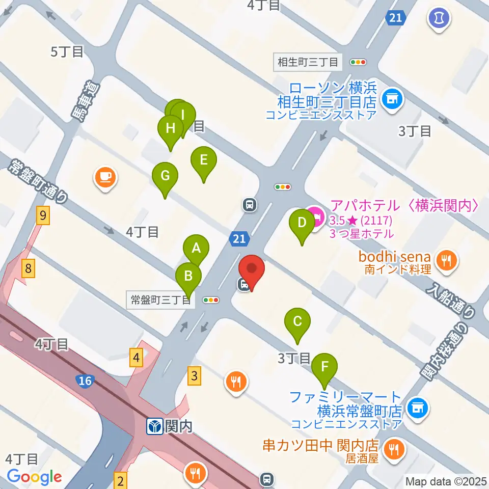 Music Lab.濱書房周辺の駐車場・コインパーキング一覧地図