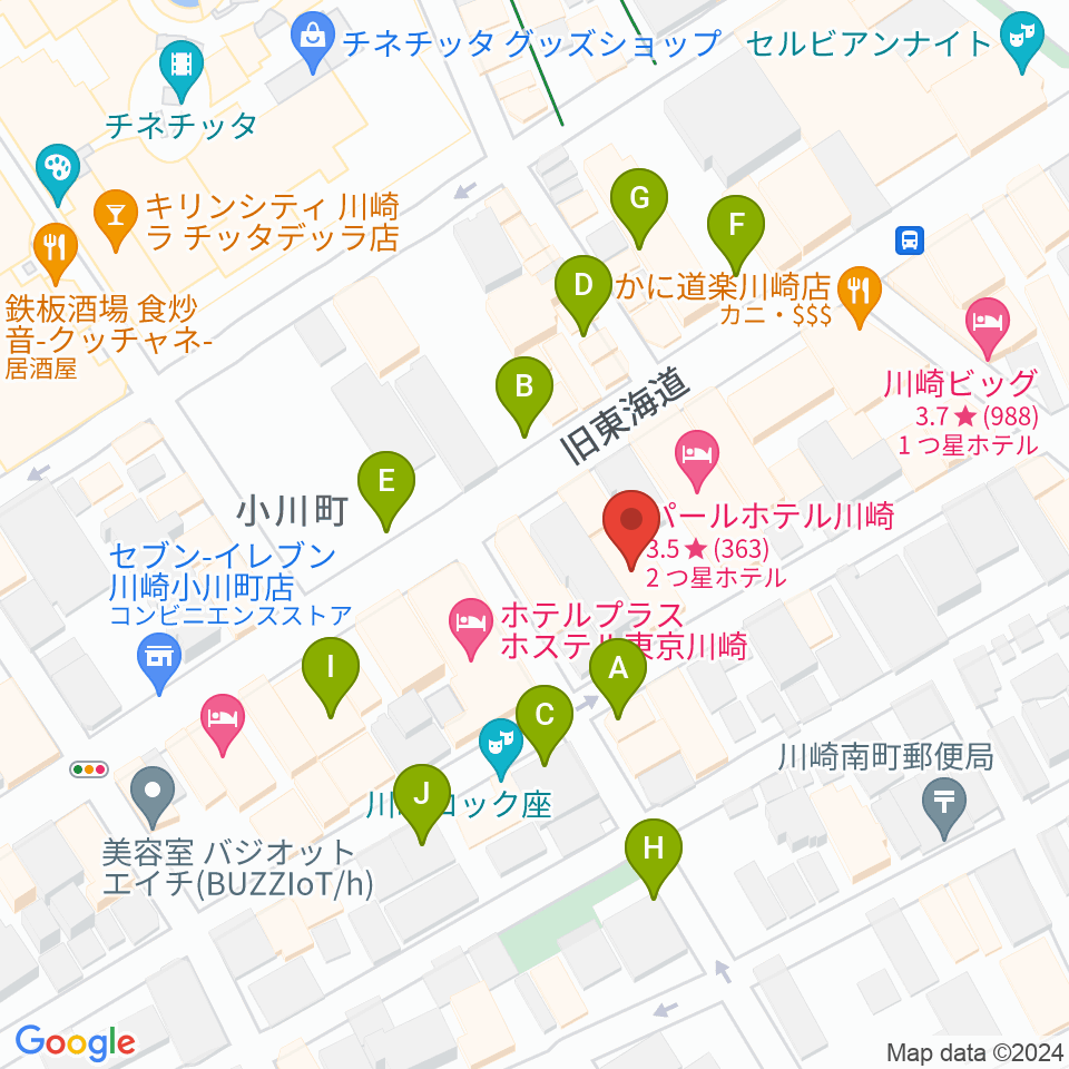 アイオン音楽スタジオ周辺の駐車場・コインパーキング一覧地図