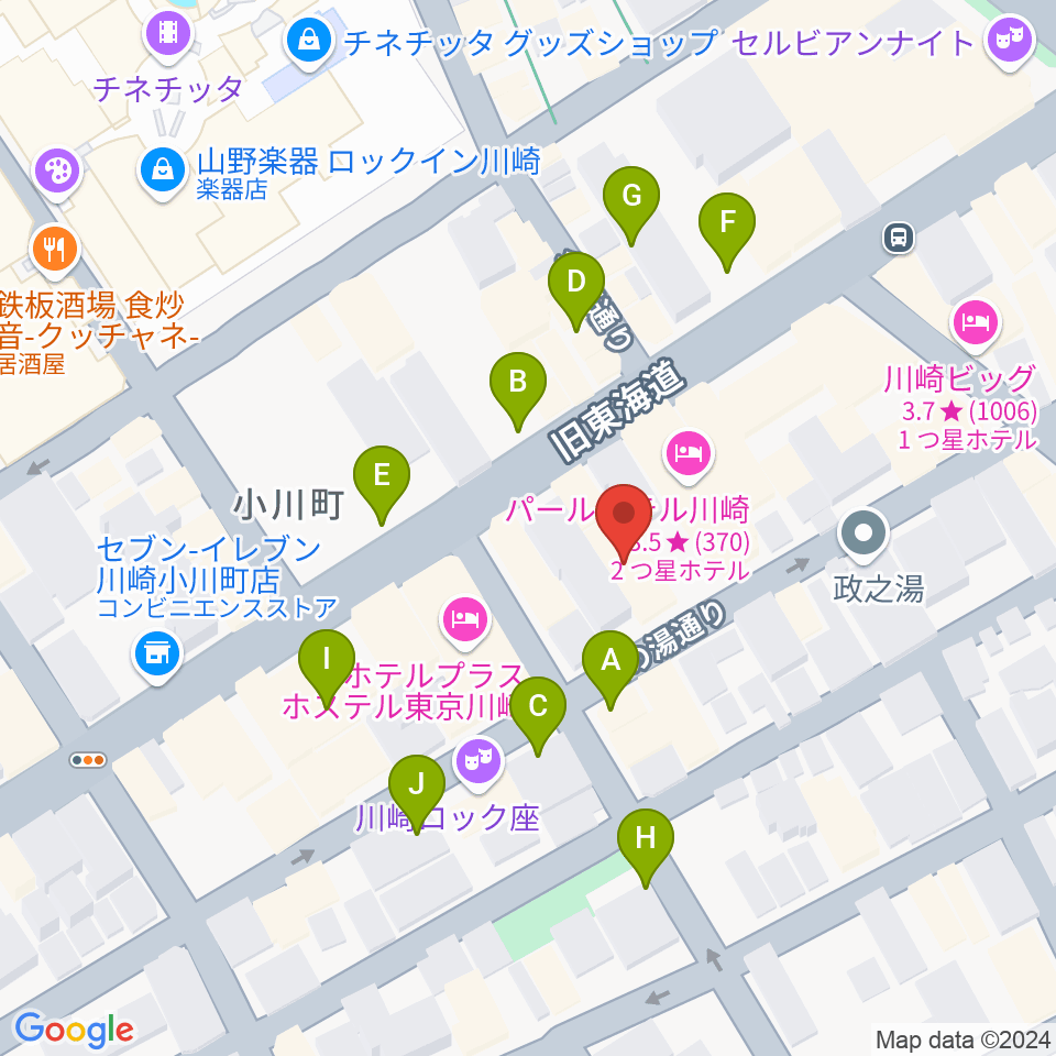 アイオン音楽スタジオ周辺の駐車場・コインパーキング一覧地図