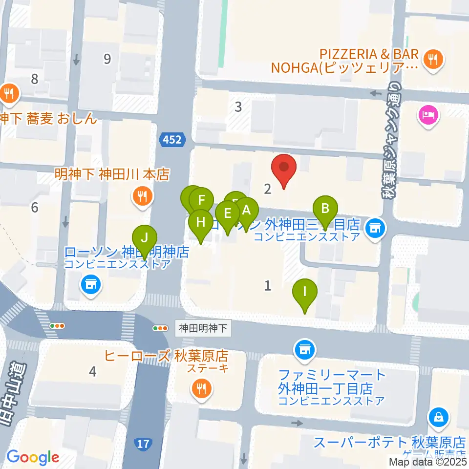 秋葉原ZEST周辺の駐車場・コインパーキング一覧地図