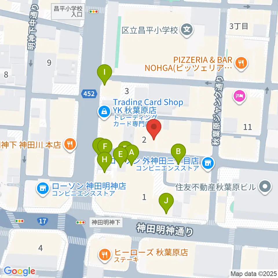 秋葉原ZEST周辺の駐車場・コインパーキング一覧地図