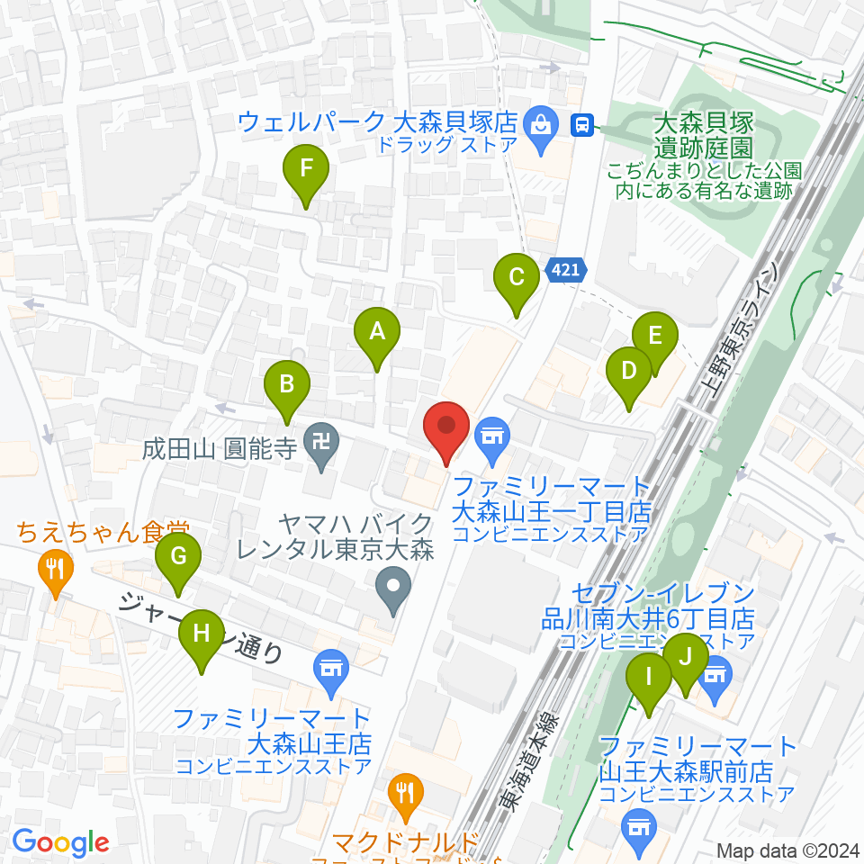 いしはら弦楽器工房周辺の駐車場・コインパーキング一覧地図