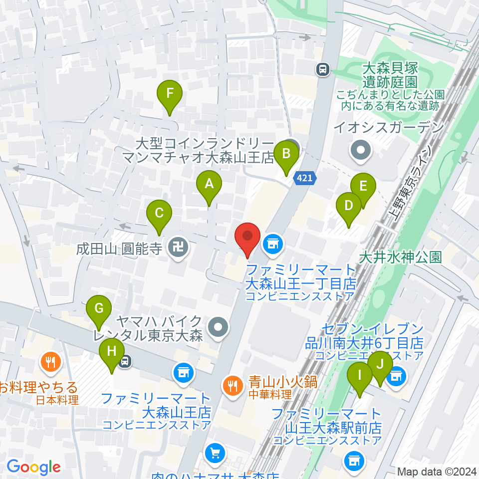 いしはら弦楽器工房周辺の駐車場・コインパーキング一覧地図