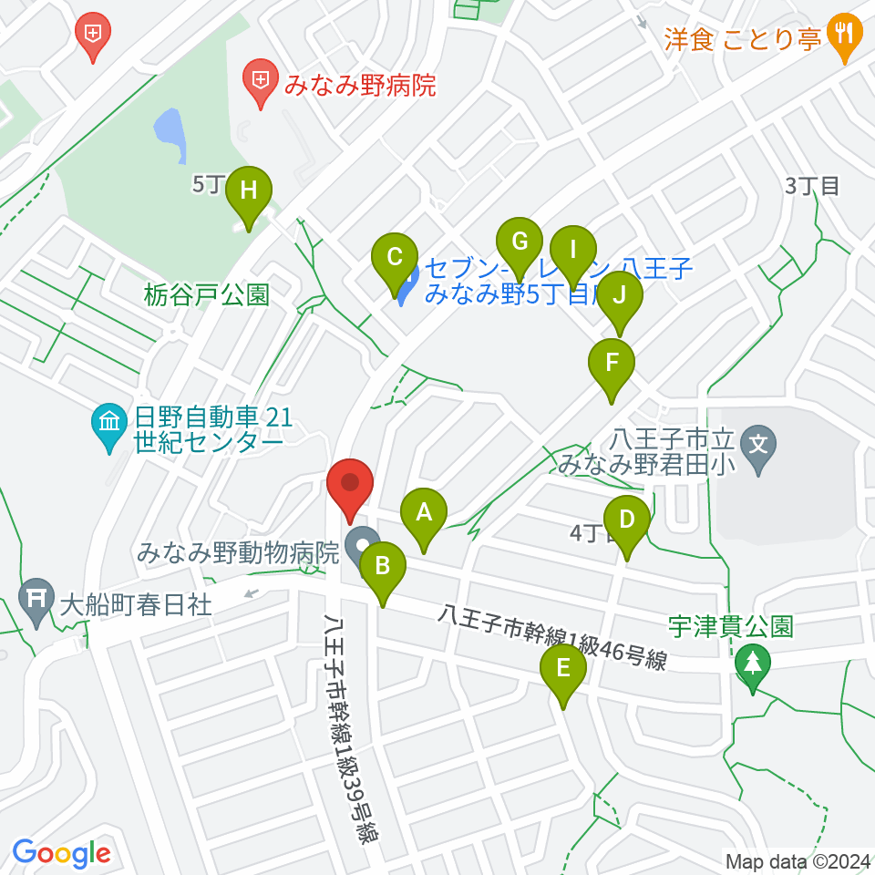 Tokyo Star Radio（八王子FM）周辺の駐車場・コインパーキング一覧地図