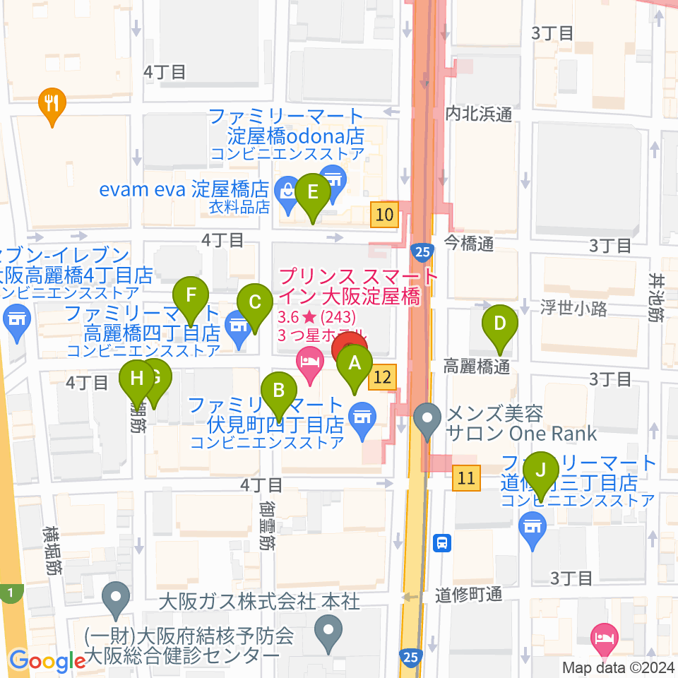 朝日生命ホール周辺の駐車場・コインパーキング一覧地図