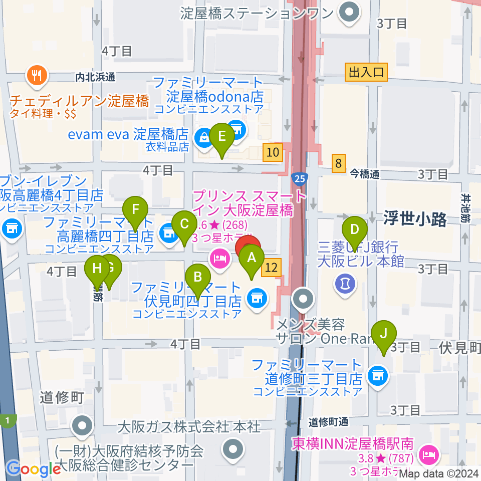 朝日生命ホール周辺の駐車場・コインパーキング一覧地図