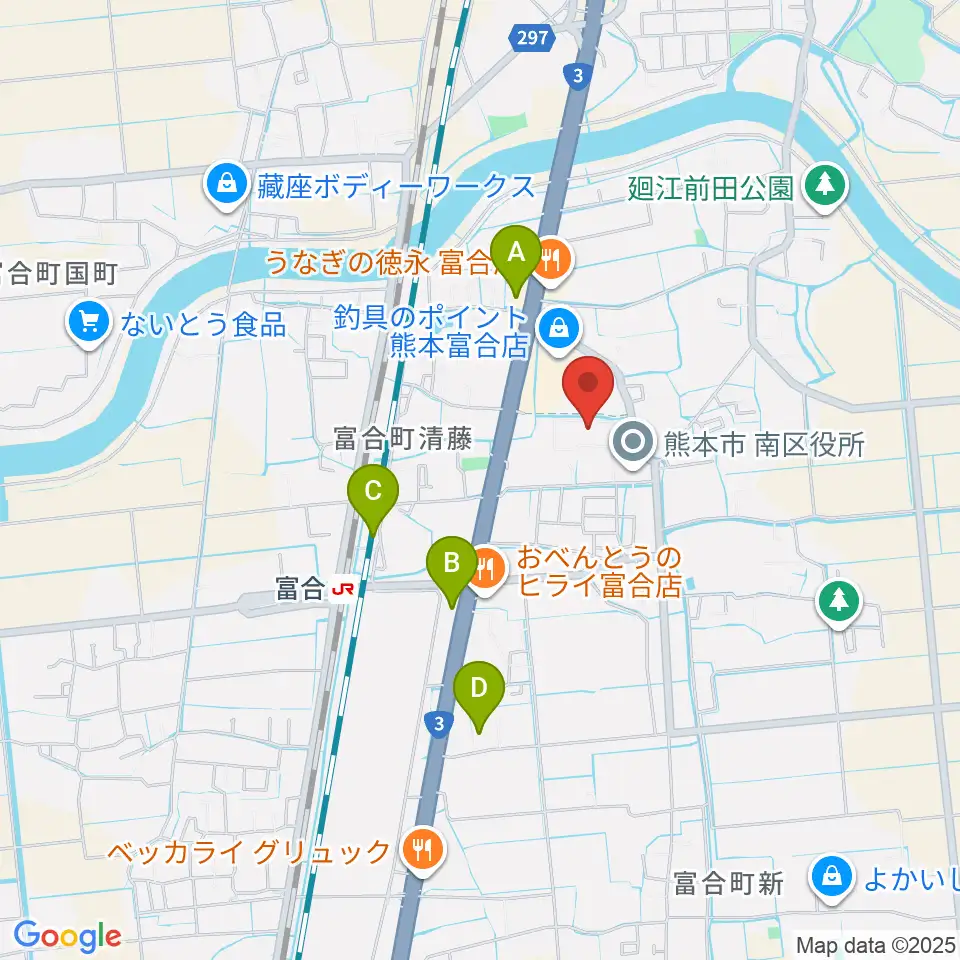 熊本市富合ホール アスパル富合周辺の駐車場・コインパーキング一覧地図