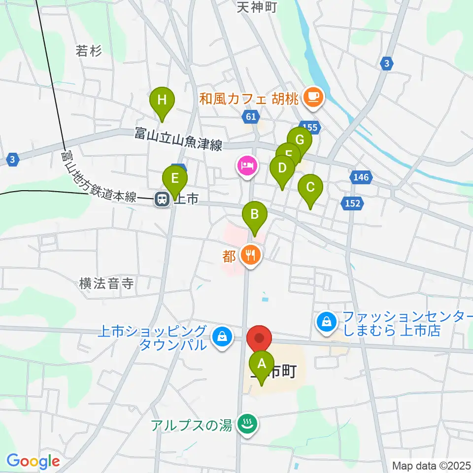 北アルプス文化センター周辺の駐車場・コインパーキング一覧地図