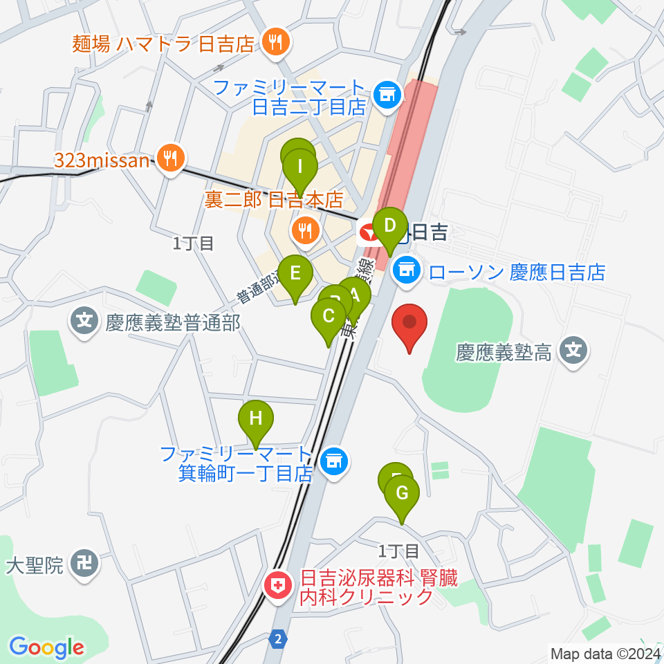 藤原洋記念ホール周辺の駐車場・コインパーキング一覧地図