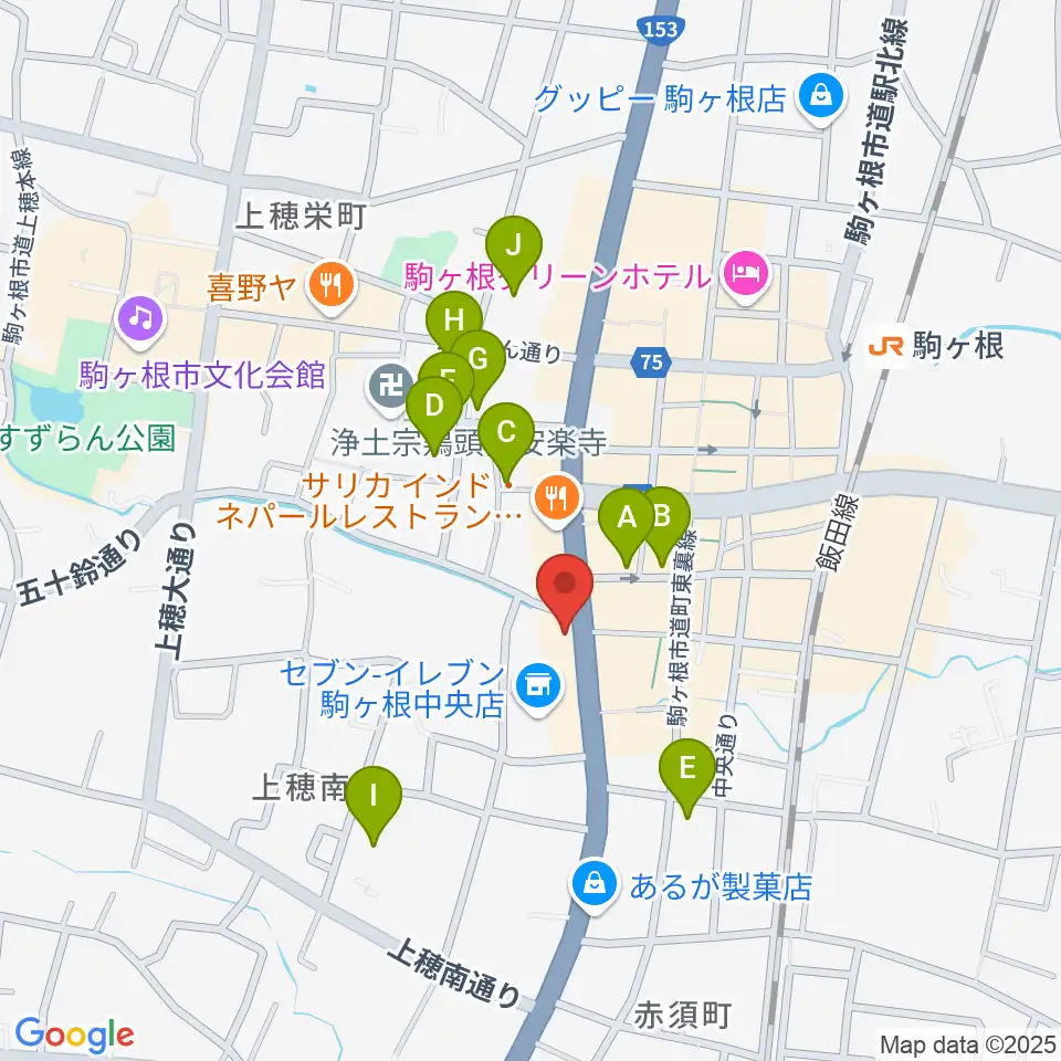 音の芽ホール周辺の駐車場・コインパーキング一覧地図