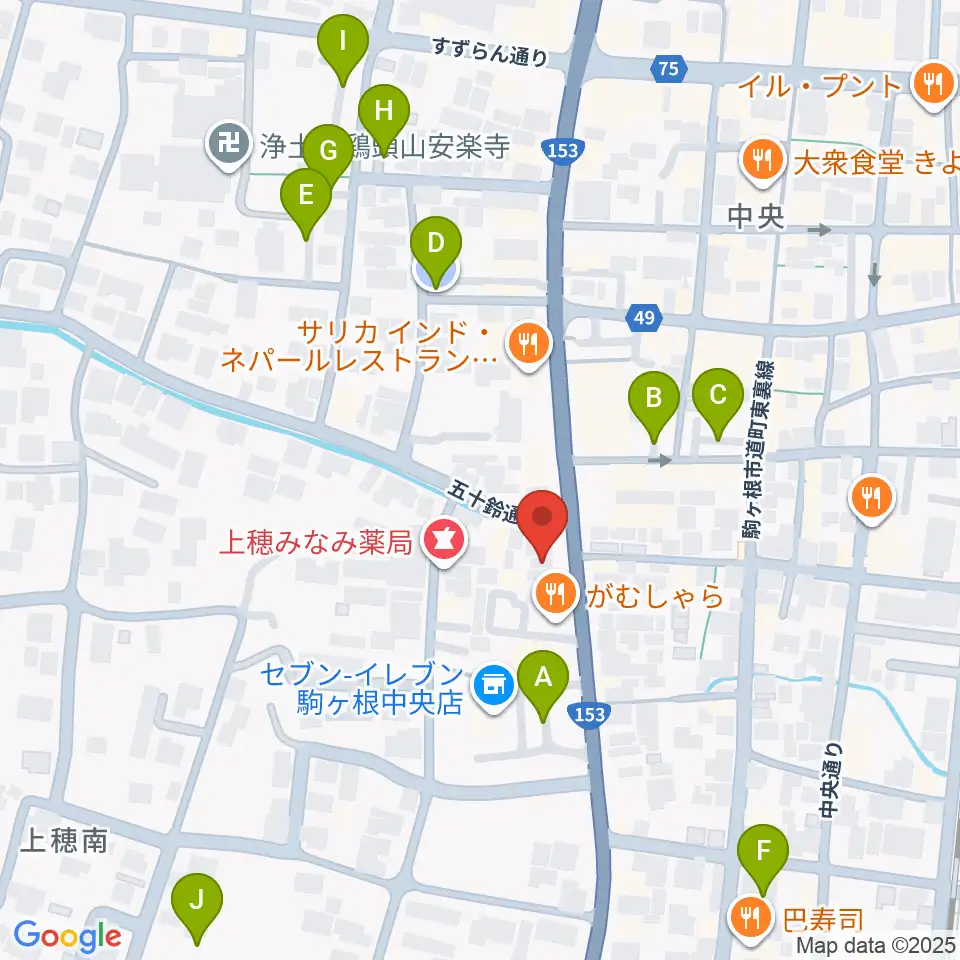 音の芽ホール周辺の駐車場・コインパーキング一覧地図
