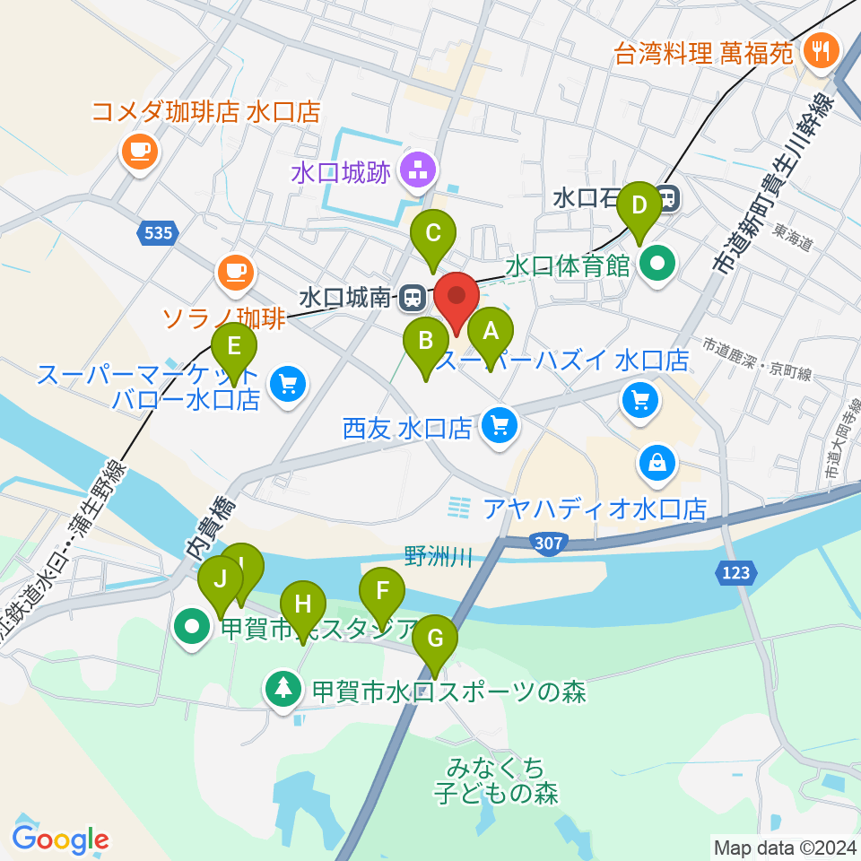 あいこうか市民ホール周辺の駐車場・コインパーキング一覧地図