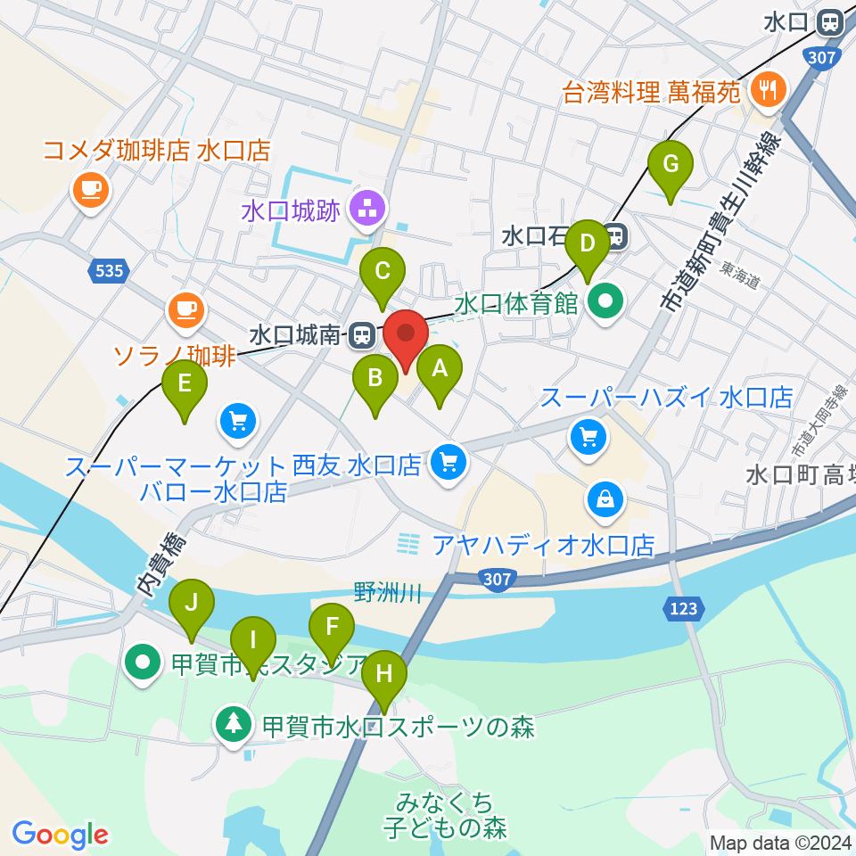 あいこうか市民ホール周辺の駐車場・コインパーキング一覧地図