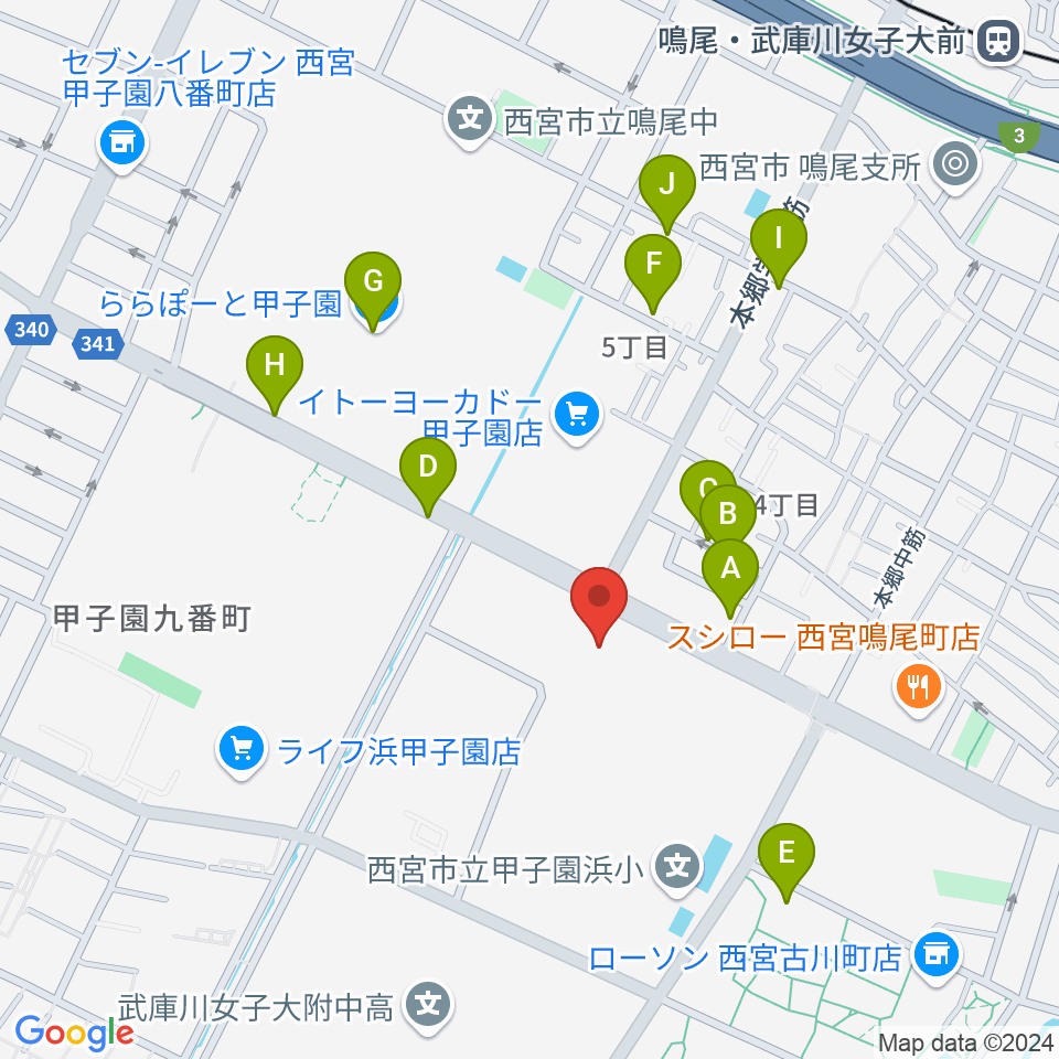 なるお文化ホール周辺の駐車場・コインパーキング一覧地図