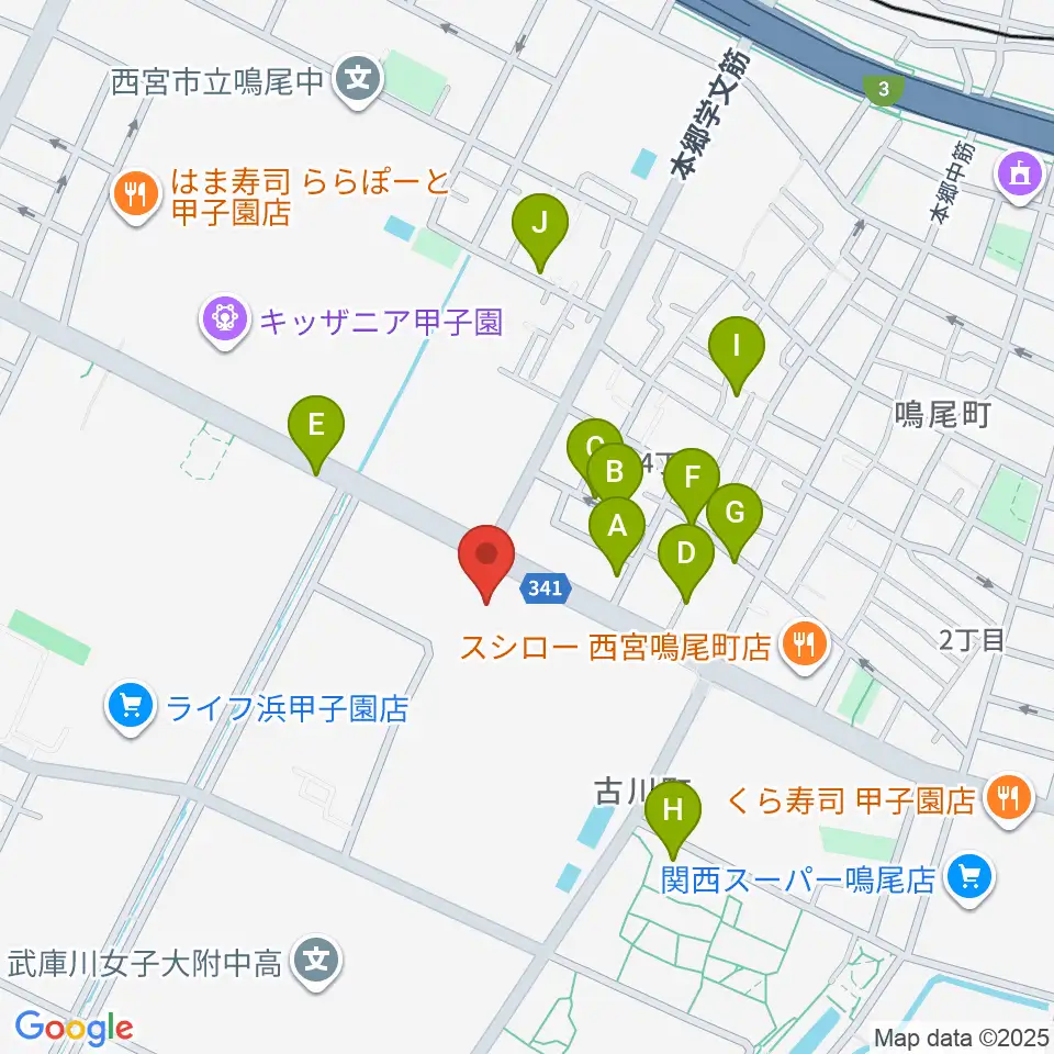 なるお文化ホール周辺の駐車場・コインパーキング一覧地図