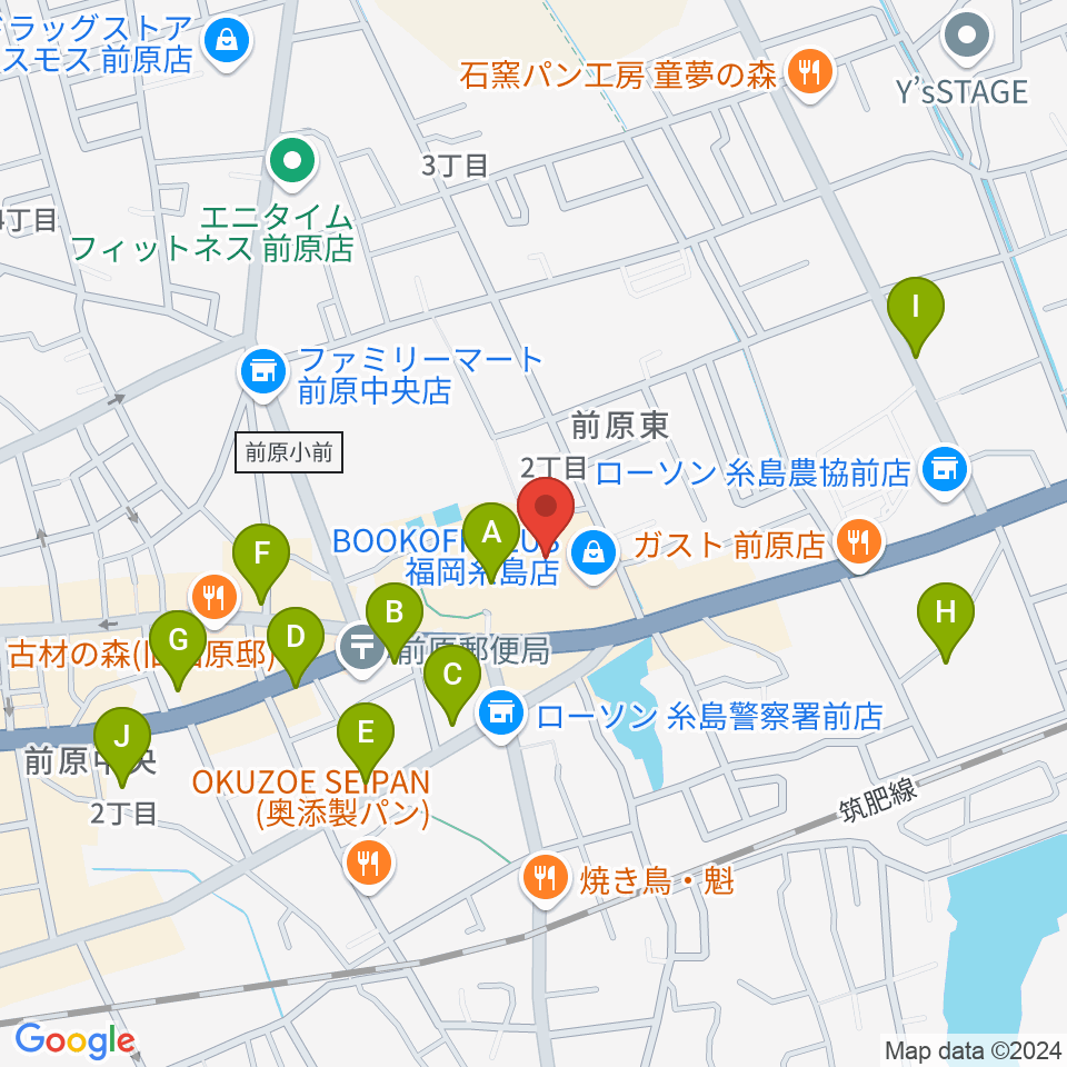 伊都文化会館周辺の駐車場・コインパーキング一覧地図