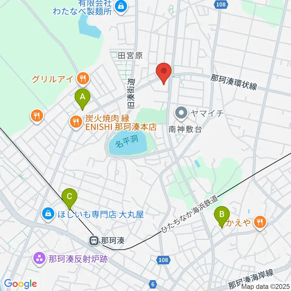 ひたちなか市那珂湊総合福祉センター・ふれあい交流館周辺の駐車場・コインパーキング一覧地図