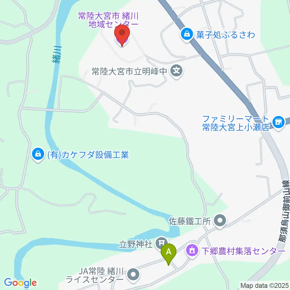 常陸大宮市緒川地域センター周辺の駐車場・コインパーキング一覧地図