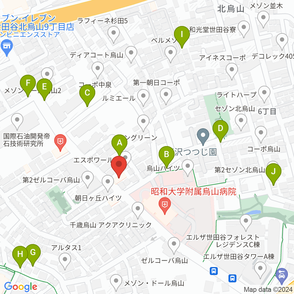 世田谷アールイーシースタジオ周辺の駐車場・コインパーキング一覧地図