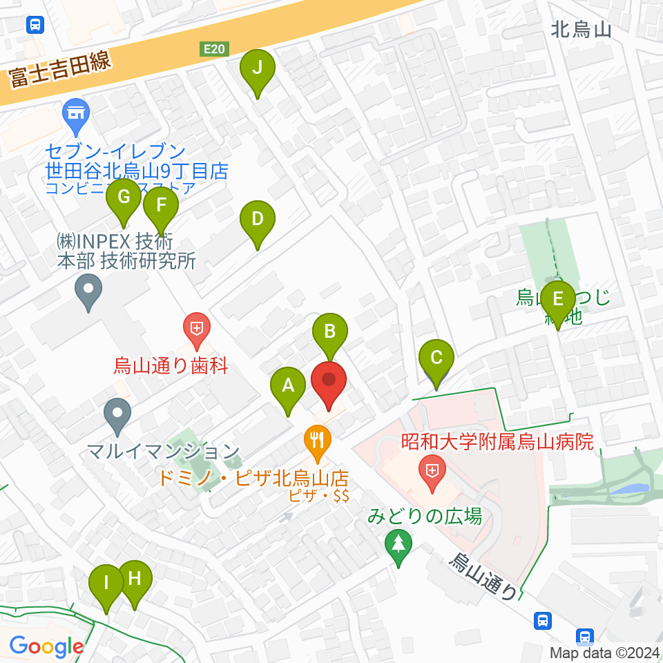 世田谷アールイーシースタジオ周辺の駐車場・コインパーキング一覧地図