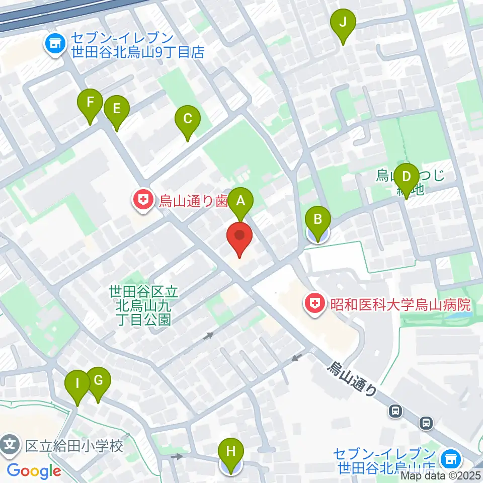 世田谷アールイーシースタジオ周辺の駐車場・コインパーキング一覧地図