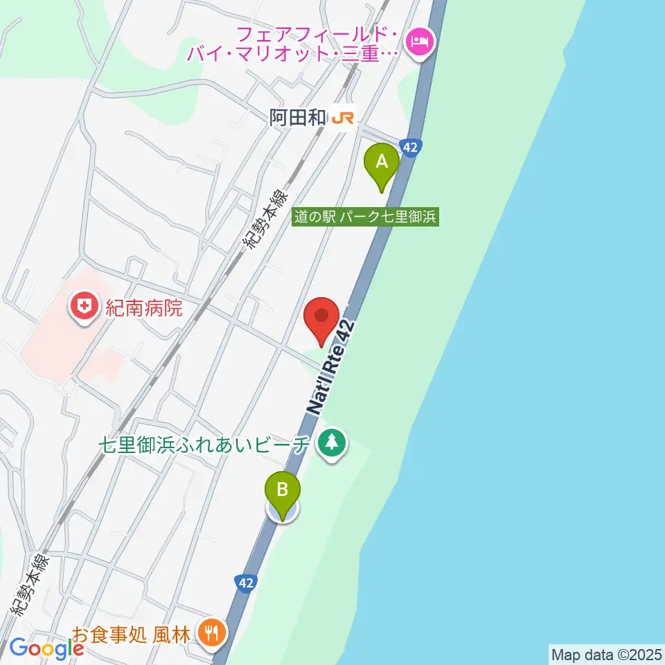 御浜町中央公民館周辺の駐車場・コインパーキング一覧地図