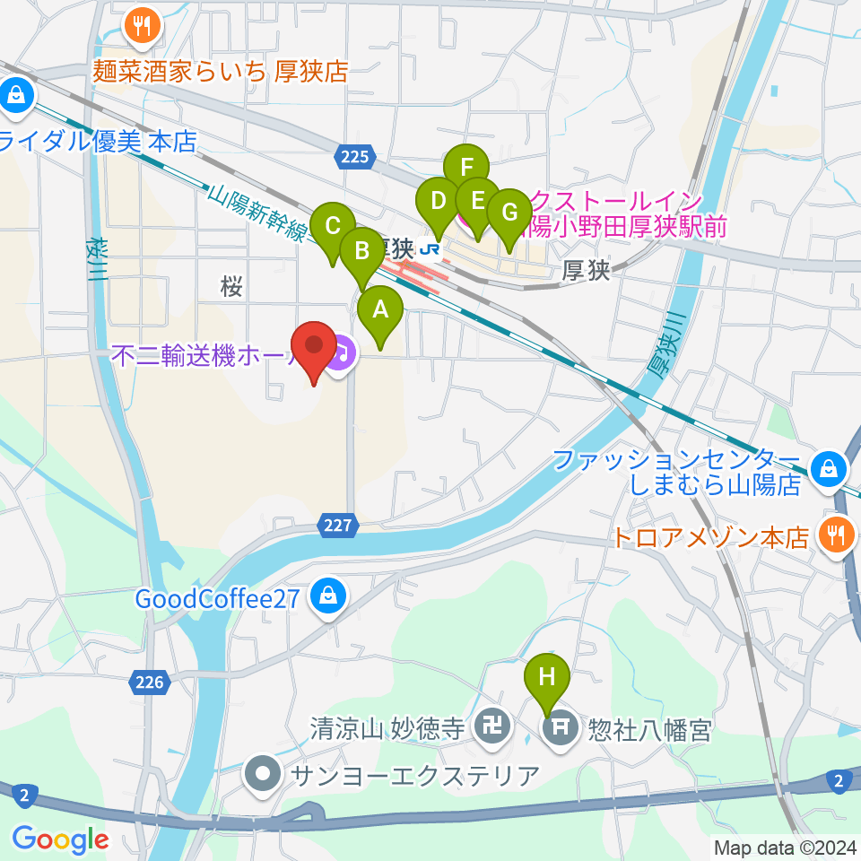 不二輸送機ホール周辺の駐車場・コインパーキング一覧地図