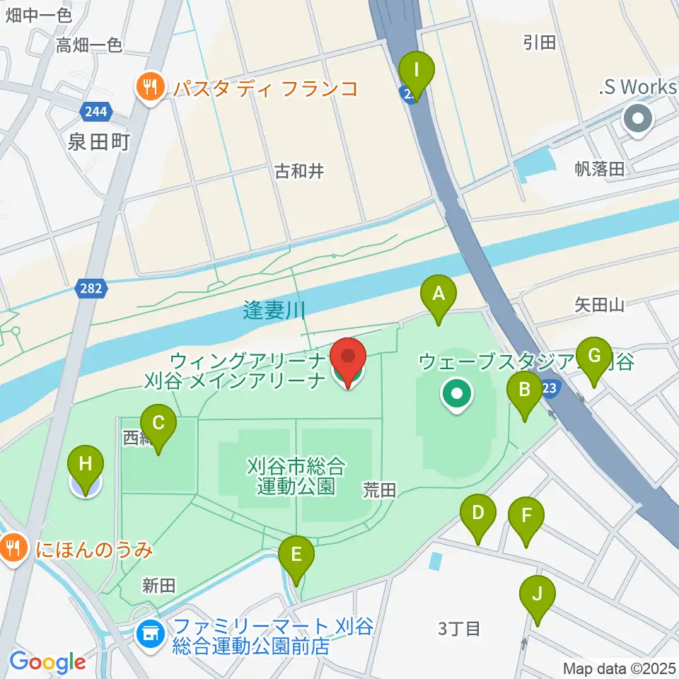 ウィングアリーナ刈谷周辺の駐車場・コインパーキング一覧地図