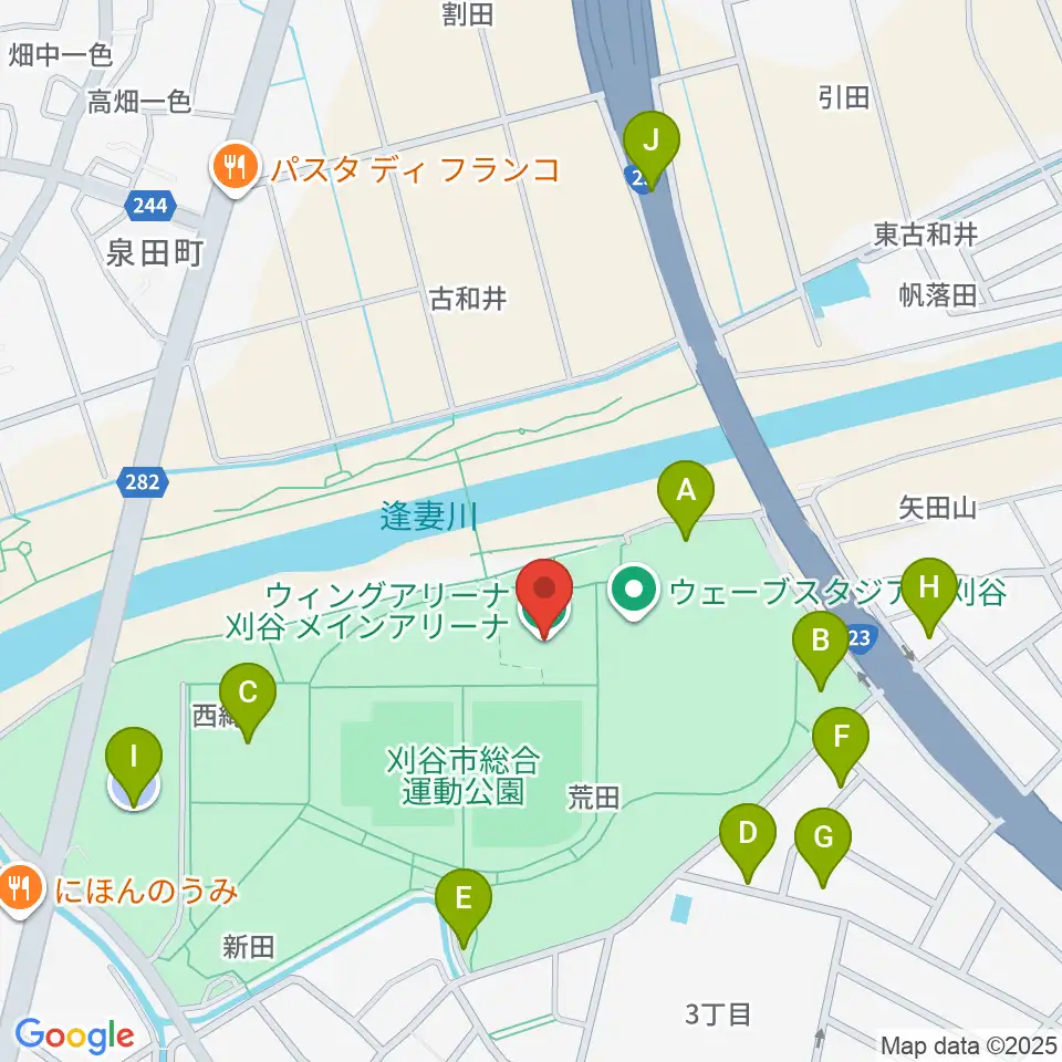 ウィングアリーナ刈谷周辺の駐車場・コインパーキング一覧地図