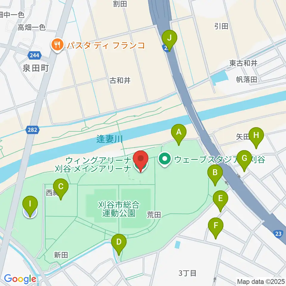 ウィングアリーナ刈谷周辺の駐車場・コインパーキング一覧地図